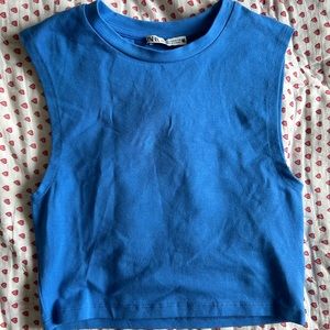 Zara basic blue top